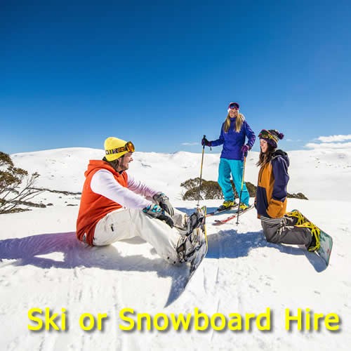 Skis, boots & Poles or Snowboard & Boots Hire Snowy Mountains